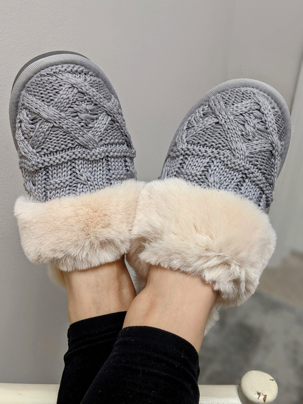 Corkys Purl Slippers - Gray