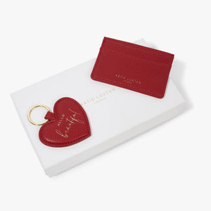 KL Heart Keychain & Card Holder Set